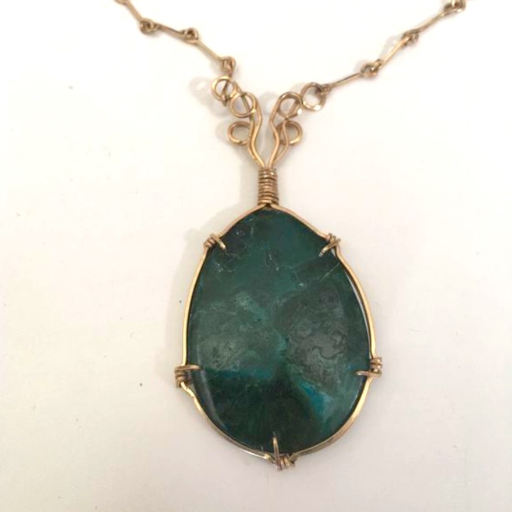 Green and Gold Necklace